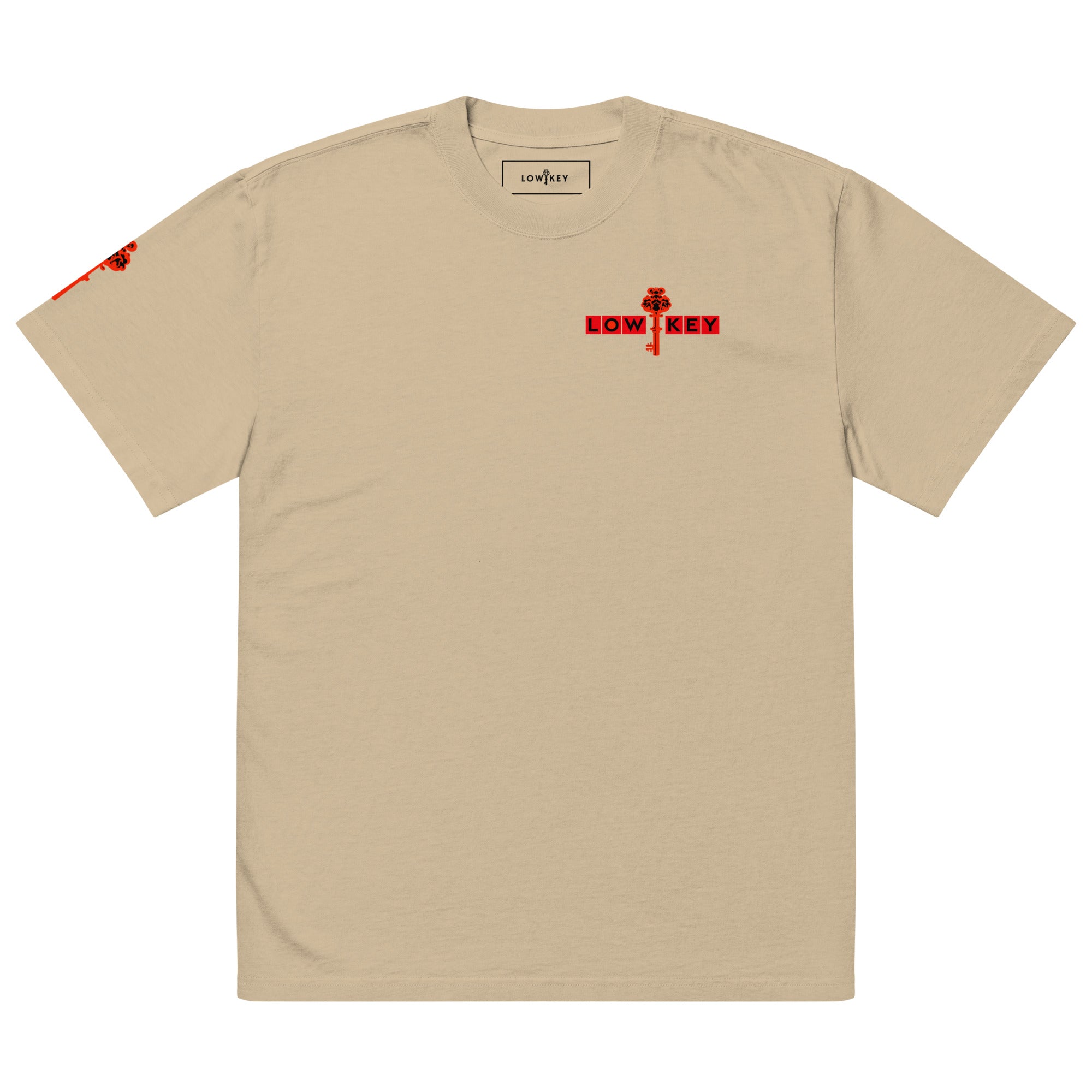 Red boxed Designed Oversized t-shirt